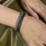240BLK Bracelet Black Female DOUBLE LINKED Collection