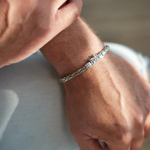 281 bracelet bicolor RAW Male DOUBLE FOX Collection