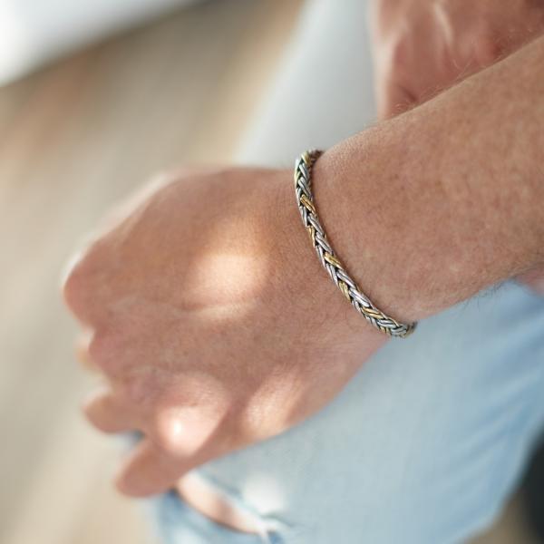 281 bracelet bicolor RAW Male DOUBLE FOX Collection