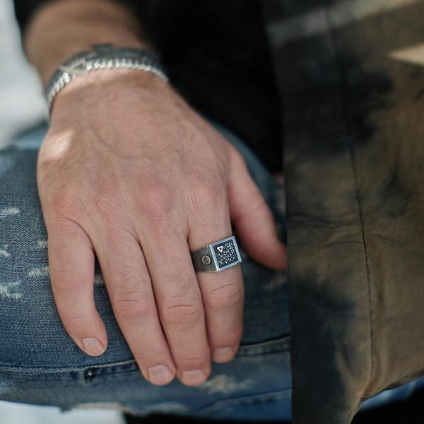 441RAW Signet Ring Male SXM - Elements Collection