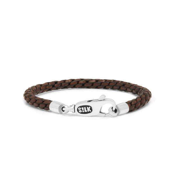 755BRN bracelet leather silver