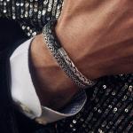 765BLK bracelet leather silver FOX Collection