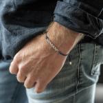 778MAR bracelet paracord silver Male BREEZE Collection