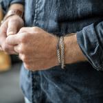 778MAR bracelet paracord silver Male BREEZE Collection