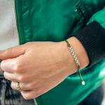 778OLV bracelet paracord silver Female BREEZE Collection