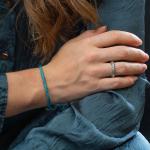 782AZ2 bracelet silver & paracord Female ALPHA Collection