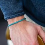 782AZ2 bracelet silver & paracord Male ALPHA Collection