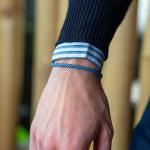 782AZ3 bracelet silver & paracord Male ALPHA Collection