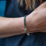 782AZ4 bracelet silver & paracord Female ALPHA Collection