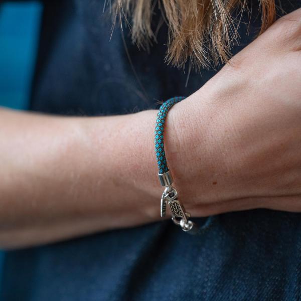 782AZ4 bracelet silver & paracord Female ALPHA Collection