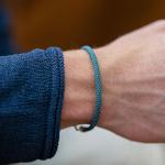 782AZ4 bracelet silver & paracord Male ALPHA Collection