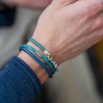 782AZ4 bracelet silver & paracord Male ALPHA Collection