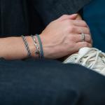 782AZ4 bracelet silver & paracord Female ALPHA Collection