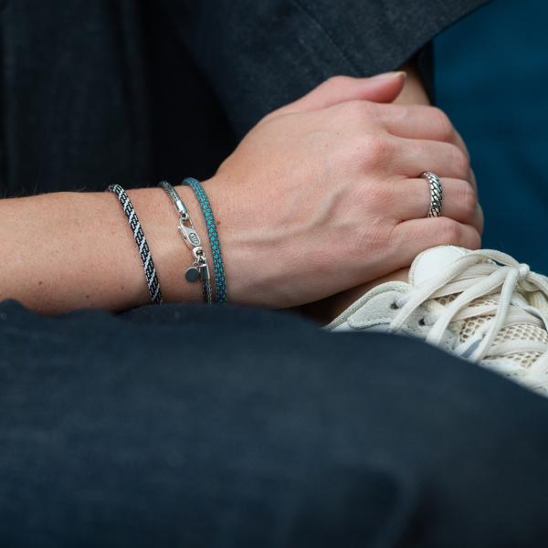 782AZ4 bracelet silver & paracord Female ALPHA Collection