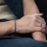 782AZ5 bracelet silver & paracord Female ALPHA Collection