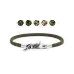 782EM1 bracelet silver & paracord ALPHA Collection