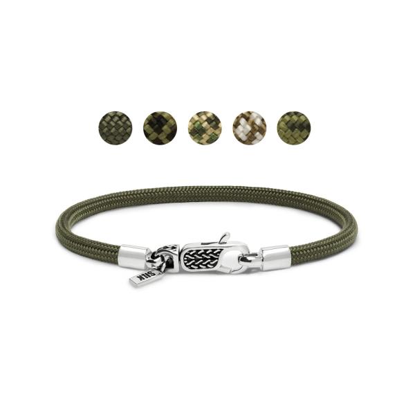 782EM1 bracelet silver & paracord ALPHA Collection