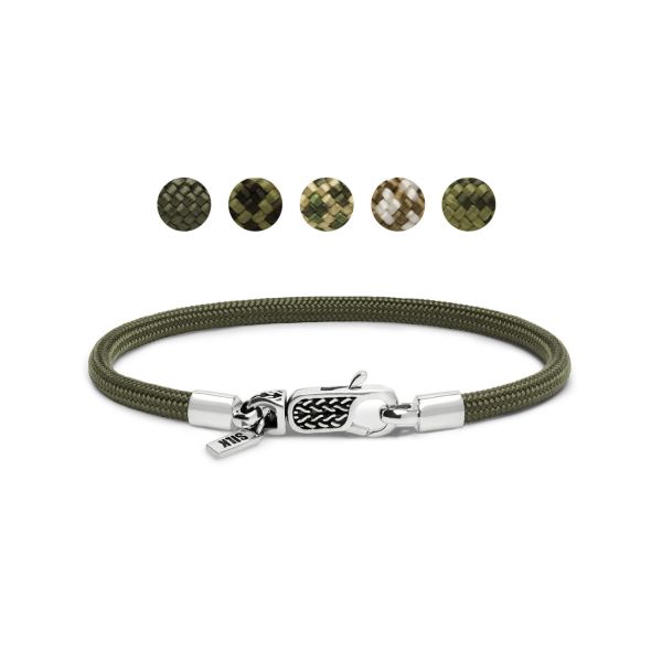 782EM1 bracelet silver & paracord