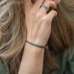 782EM1 bracelet silver & paracord Female ALPHA Collection