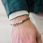 782EM2 bracelet silver & paracord Male ALPHA Collection