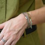 782EM2 bracelet silver & paracord Female ALPHA Collection