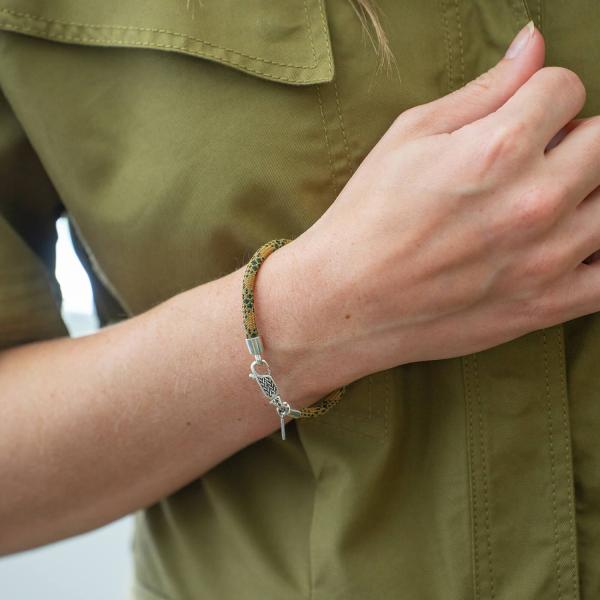 782EM2 bracelet silver & paracord Female ALPHA Collection