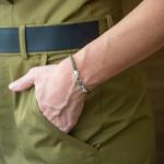 782EM4 bracelet silver & paracord Female ALPHA Collection