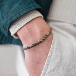 782EM4 bracelet silver & paracord Male ALPHA Collection