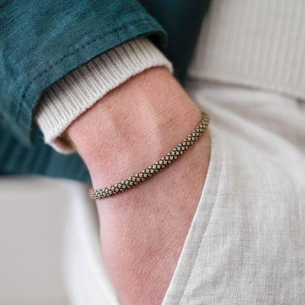 782EM4 bracelet silver & paracord Male ALPHA Collection