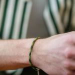 782EM6 bracelet silver & paracord Male ALPHA Collection