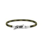 782EM6 bracelet silver & paracord ALPHA Collection