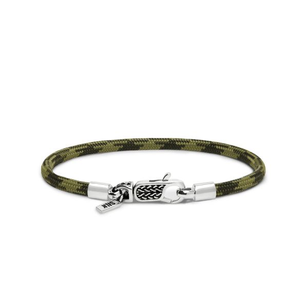 782EM6 bracelet silver & paracord