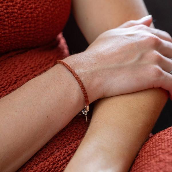 782TE1 bracelet silver & paracord Female ALPHA Collection