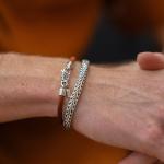 782TE1 bracelet silver & paracord Male ALPHA Collection