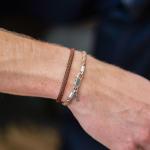 782TE2 bracelet silver & paracord Male ALPHA Collection