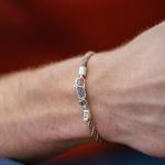 782TE2 bracelet silver & paracord ALPHA Collection
