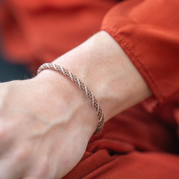 782TE2 bracelet silver & paracord Female ALPHA Collection