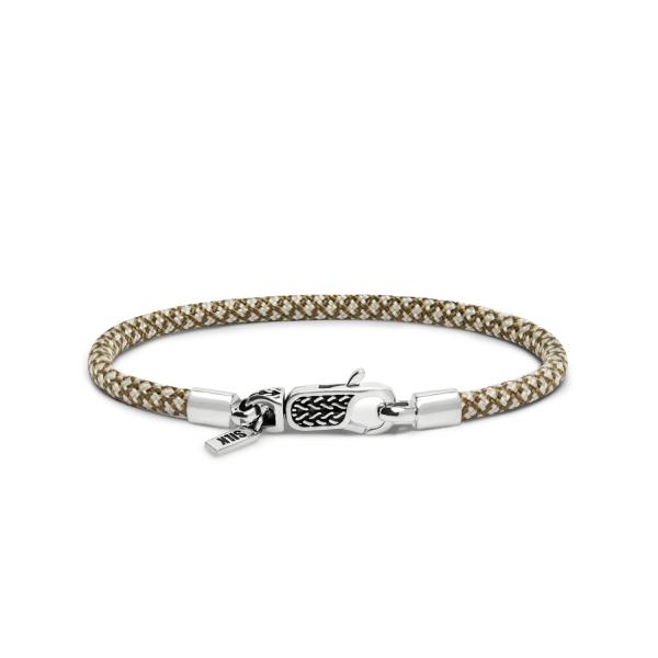 782TE4 bracelet silver & paracord ALPHA Collection
