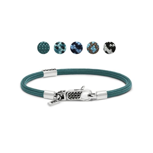 785AZ1 bracelet silver & paracord ALPHA Collection