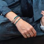 785AZ1 bracelet silver & paracord Female ALPHA Collection