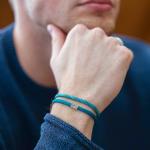 785AZ1 bracelet silver & paracord Male ALPHA Collection