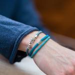 785AZ1 bracelet silver & paracord Male ALPHA Collection