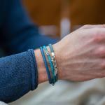 785AZ2 bracelet silver & paracord Male ALPHA Collection