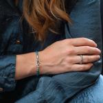 785AZ2 bracelet silver & paracord Female ALPHA Collection