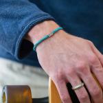785AZ2 bracelet silver & paracord Male ALPHA Collection