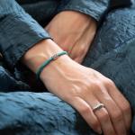 785AZ2 bracelet silver & paracord Female ALPHA Collection
