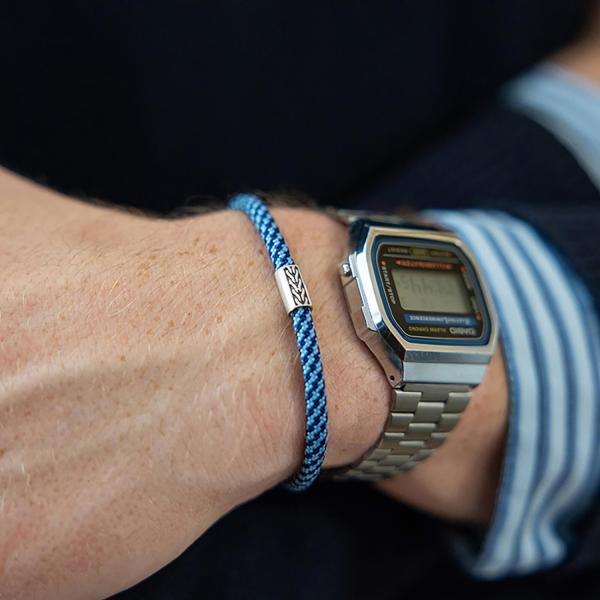 785AZ3 bracelet silver & paracord ALPHA Collection