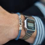 785AZ3 bracelet silver & paracord ALPHA Collection