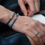 785AZ3 bracelet silver & paracord Female ALPHA Collection