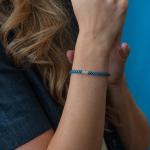 785AZ3 bracelet silver & paracord Female ALPHA Collection